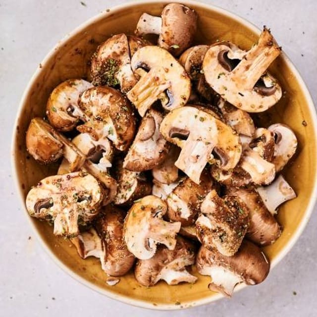 Grilled Mushrooms.