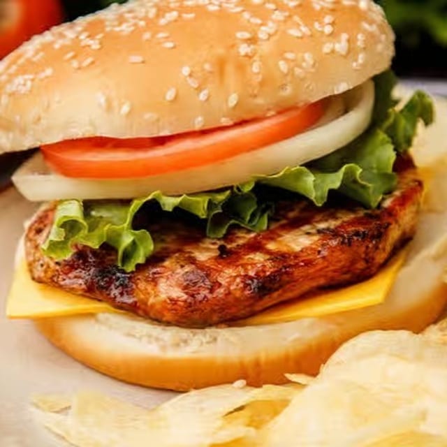 Grilled Pork Chop Sandwich.